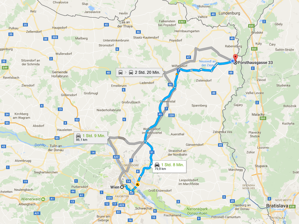 Anreise: aus WIEN Anreise: aus WIEN